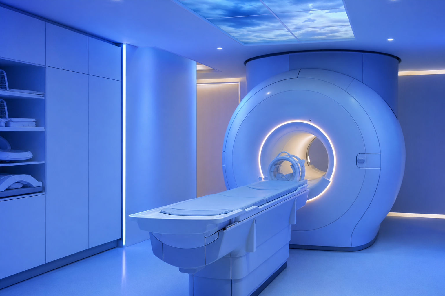 MRI scanner suite in a modern private clinic